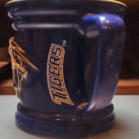 LSU Tigers Heavy Duty Ceramic Coffee Mug With Raised Graphics School Colors - Picture 3 of 7